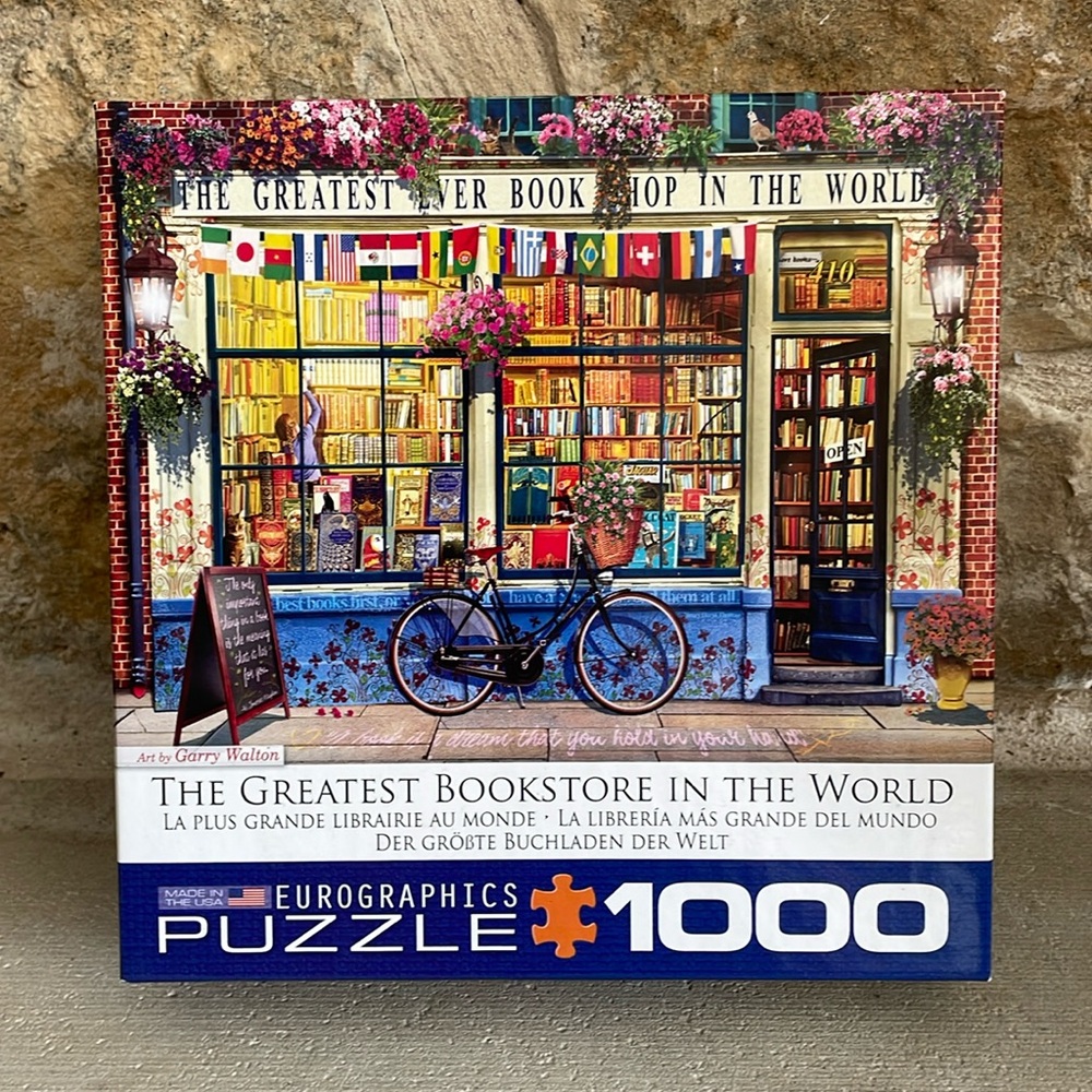 Eurographics The Greatest Bookstore in the World 1000 piece puzzle Complete